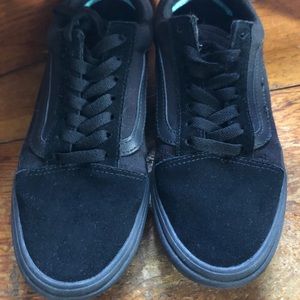 Black on Black suede old skool Vans